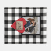 Couverture Polaire Fiançailles des initiales du nom de la photo du co (Devant (Horizontal))