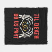 Couverture Polaire Fiançailles d'Halloween jusqu'à la mort faisons-no (Devant (Horizontal))