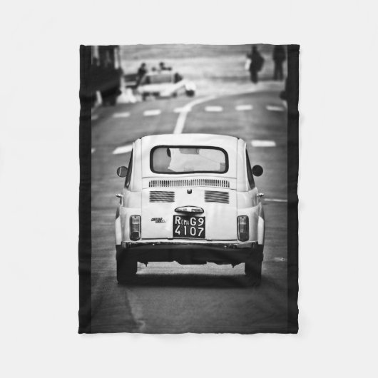 Couverture Polaire Fiat 500, Italie, voiture vintage couvrante (Devant)