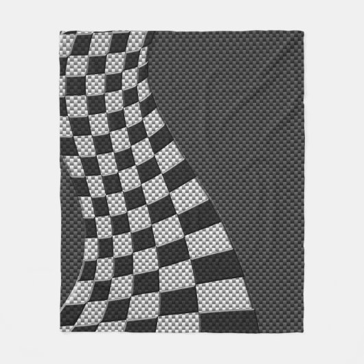 Couverture Polaire Fibre de carbone comme course Drapeau Wave Print (Devant)