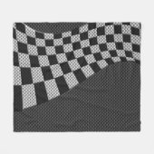 Couverture Polaire Fibre de carbone comme course Drapeau Wave Print (Devant (Horizontal))