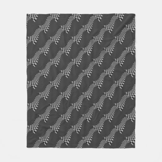 Couverture Polaire Fibre de carbone comme course Drapeau Wave Print (Devant)