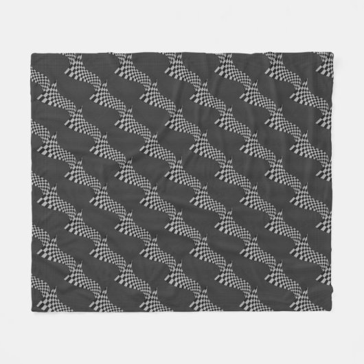 Couverture Polaire Fibre de carbone comme course Drapeau Wave Print (Devant (Horizontal))