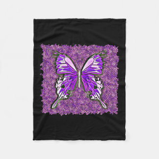Couverture Polaire Fibro Lupus Vitré Papillon d'art Spoonie