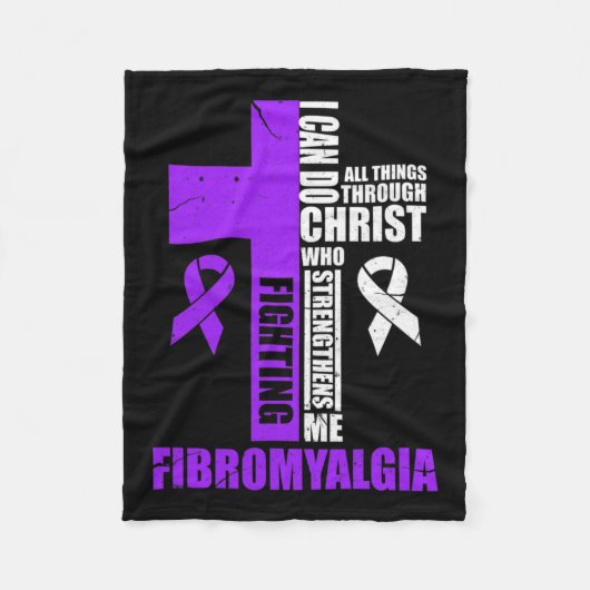 Couverture Polaire Fibromyalgie Combattre Fibro Fighter Christian Dis (Devant)