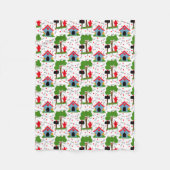 Couverture Polaire Fido Dog House Coeurs Bones (Devant)