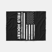 Couverture Polaire Field Hockey Life Usa Flag Patriotic Sports Design (Devant (Horizontal))