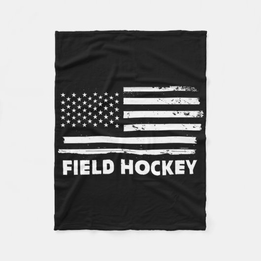 Couverture Polaire Field Hockey Life Usa Flag Patriotic Sports Design (Devant)