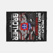 Couverture Polaire Fier 82e Parachutiste aéroporté Drapeau américain  (Devant (Horizontal))
