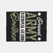 Couverture Polaire Fier Armée Garde nationale Frère Famille militaire (Devant (Horizontal))