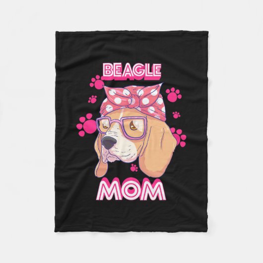 Couverture Polaire Fier Beagle maman chien (Devant)