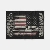 Couverture Polaire Fier drapeau américain vétéran des droits d'armes (Devant (Horizontal))