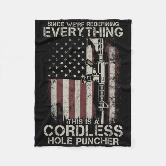 Couverture Polaire Fier drapeau américain vétéran des droits d'armes (Devant)