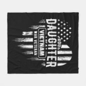 Couverture Polaire Fier fille Vietnam Vet Papa (Devant (Horizontal))