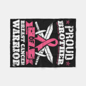 Couverture Polaire Fier Frère Du Cancer Du Sein Guerrier Pink (Devant (Horizontal))