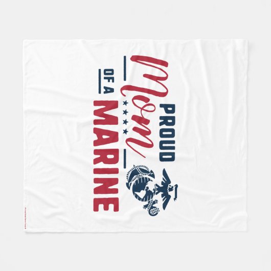 Couverture Polaire Fier maman d'un marin - Couleur (Devant (Horizontal))