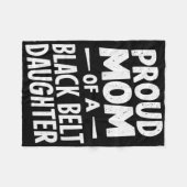 Couverture Polaire Fier Maman D'Une Fille De Ceinture Noire 12 (Devant (Horizontal))