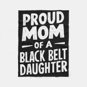 Couverture Polaire Fier Maman D'Une Fille De Ceinture Noire 12