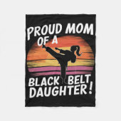 Couverture Polaire Fier Maman D'Une Fille De Ceinture Noire 13 (Devant)