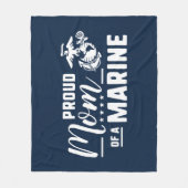 Couverture Polaire Fier maman d'une Marine (Devant)