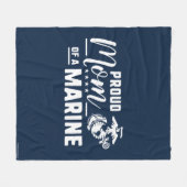 Couverture Polaire Fier maman d'une Marine - Blanc (Devant (Horizontal))