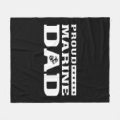 Couverture Polaire Fier Marine Papa (Devant (Horizontal))