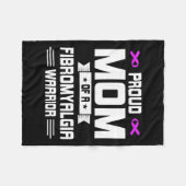 Couverture Polaire Fier Mère Guerrier D'Une Sensibilisation Fibromyal (Devant (Horizontal))