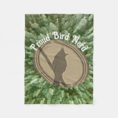 Couverture Polaire Fier Oiseau Nerd Silhouette Vert Brown Birding (Devant)