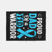 Couverture Polaire Fier papa Fier T1d Warrior V-cou (Devant (Horizontal))