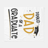 Couverture Polaire Fier père d'un diplômé (Devant (Horizontal))