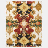 Couverture Polaire Fierce Baroque Pearl & Floral Art - 60"X80 (Devant)