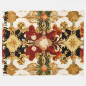 Couverture Polaire Fierce Baroque Pearl & Floral Art - 60"X80 (Devant (Horizontal))