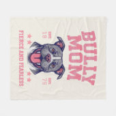 Couverture Polaire Fierce Fearless Bully Dog Mom | Pitbull Mama Cozy (Devant (Horizontal))