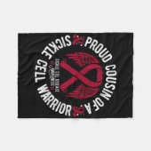 Couverture Polaire Fière Cousin D'Un Guerrier De Cellule De Faucille  (Devant (Horizontal))