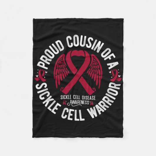 Couverture Polaire Fière Cousin D'Un Guerrier De Cellule De Faucille  (Devant)