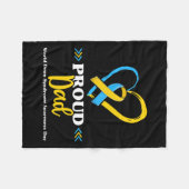 Couverture Polaire Fière du syndrome de Down - Sensibilisation du pèr (Devant (Horizontal))