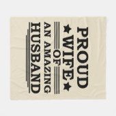 Couverture Polaire fière épouse d'un mari extraordinaire (Devant (Horizontal))