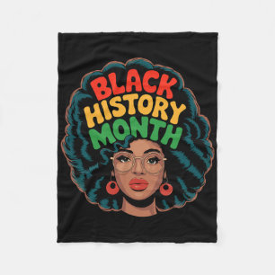 Couverture Polaire Fière femme africaine à la mélanine Afro Pride Moi