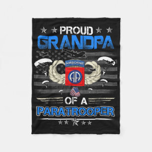 Couverture Polaire Fière Grand-Père D'Un 82E Parachutisme Aérien De L