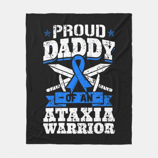 Couverture Polaire Fière Papa D'Un Ruban De Sensibilisation De Guerri (Devant)