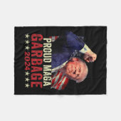 Couverture Polaire Fière poubelle Trump Supporter 4 (Devant (Horizontal))