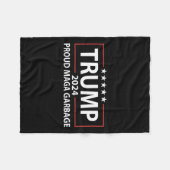 Couverture Polaire Fière poubelle Trump Supporter 6 (Devant (Horizontal))