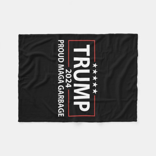 Couverture Polaire Fière poubelle Trump Supporter 6 (Devant (Horizontal))