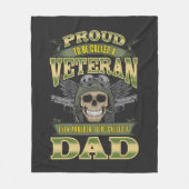Couverture Polaire Fière Vétéran Fière D'Être Appelée Papa (Devant)