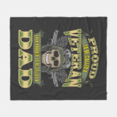 Couverture Polaire Fière Vétéran Fière D'Être Appelée Papa (Devant (Horizontal))