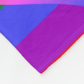 Couverture Polaire Fierté arc-en-ciel avec coeur et noms personnalisé (Coin)