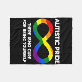 Couverture Polaire Fierté autistique - Sensibilisation sur l'autisme  (Devant (Horizontal))