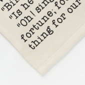 Couverture Polaire Fierté de Jane Austen et citation de littérature (Coin)