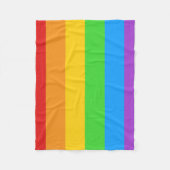 Couverture Polaire Fierté Douillette : Drapeau Arc-en-Ciel (Devant)