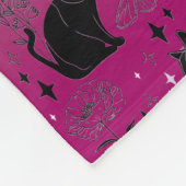 Couverture Polaire Fierté lesbienne Chat Noir - Mystique Sorcière (Coin)